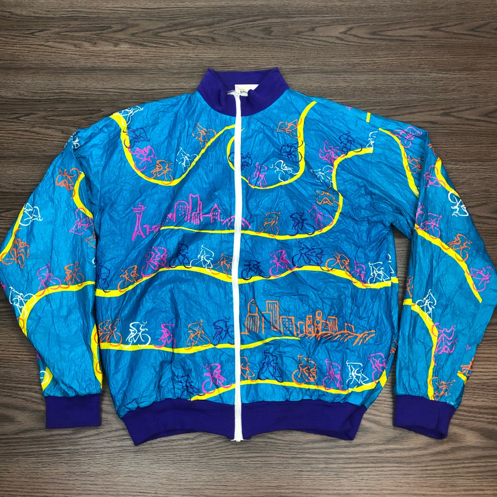 Cascade Bicycle Club 1992 Seattle Tyvek Jacket L